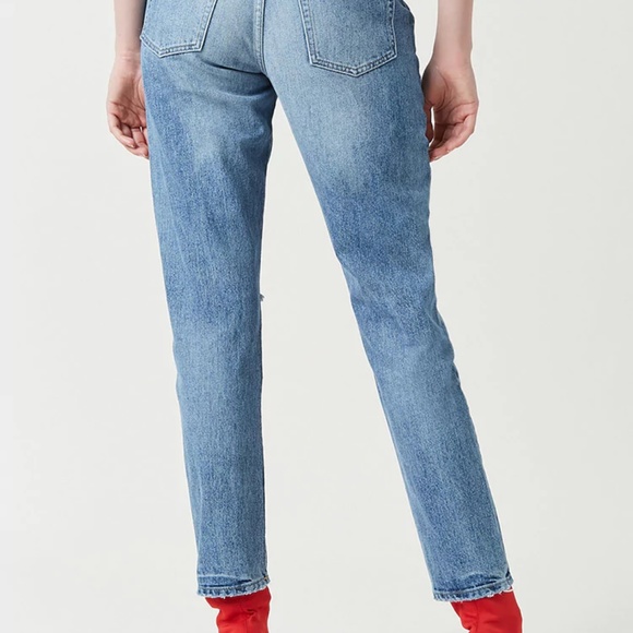 High-Rise Knee-Slit Mom Jeans - Picture 6 of 8